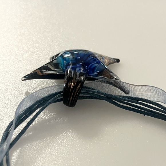 Artisan Hand Blown Star Fish Pendant Necklace - Picture 8 of 16